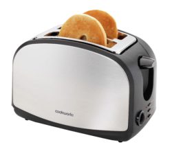 Cookworks 2 Slice Toaster - Stainless Steel.